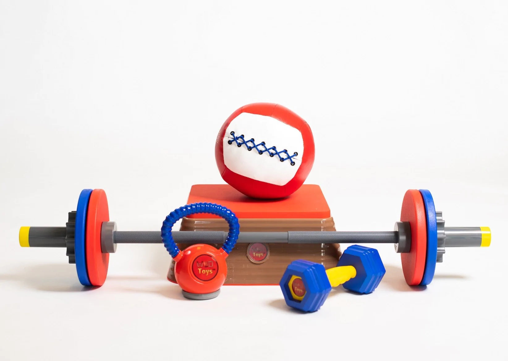 WOD Toys ® Barbell Mini & Colored Bumper Plates