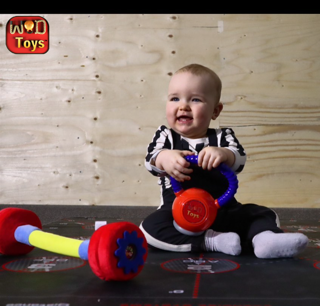  WOD Toys® Juguetes de fitness para niños y juguetes sensoriales  de felpa para bebés, juguetes de entrenamiento seguros y duraderos para  niños, con descuento en uso y segundos (pesa rusa para