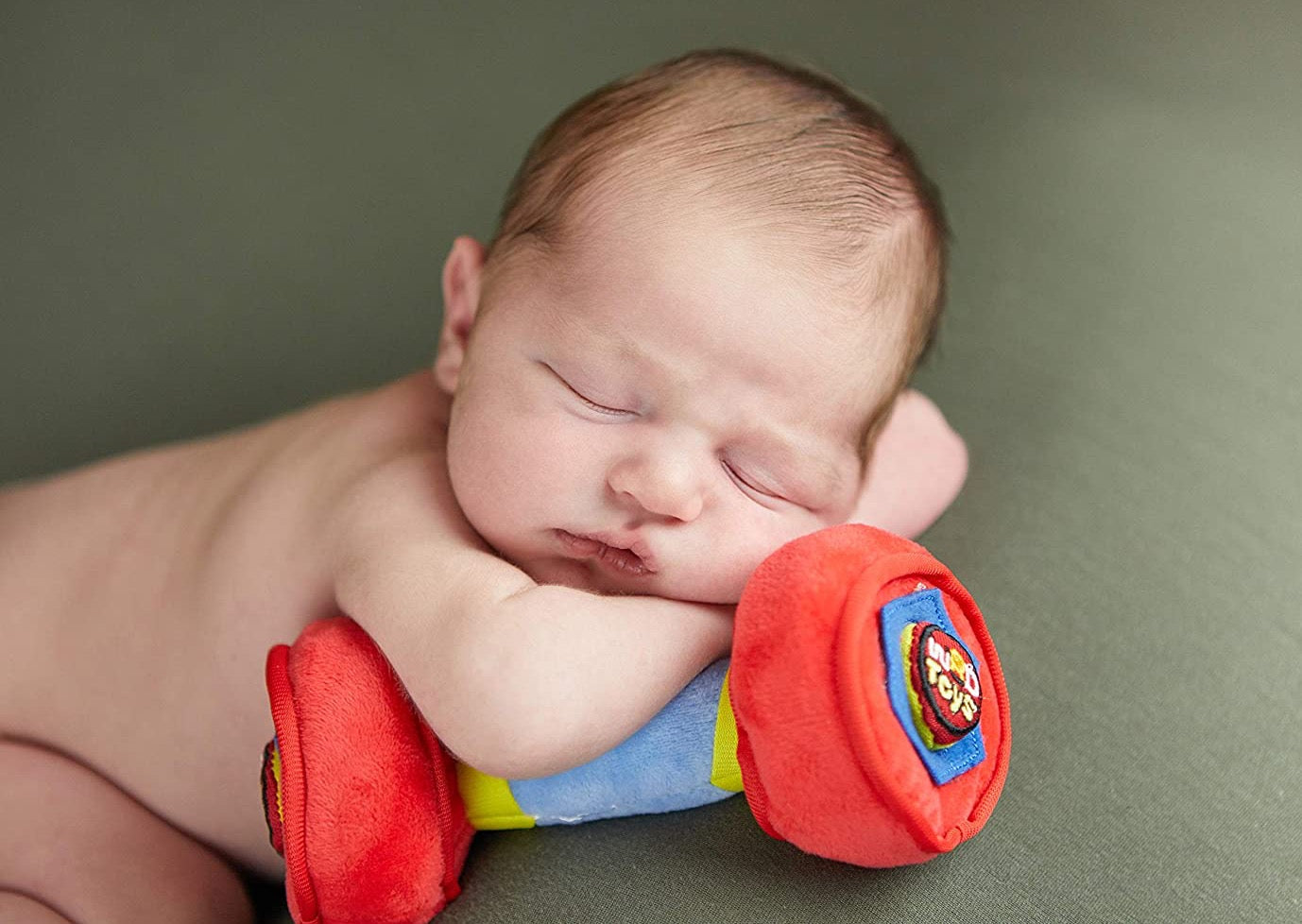 WOD Toys® Baby Dumbbell Plush Sensory Toy + Free Shipping